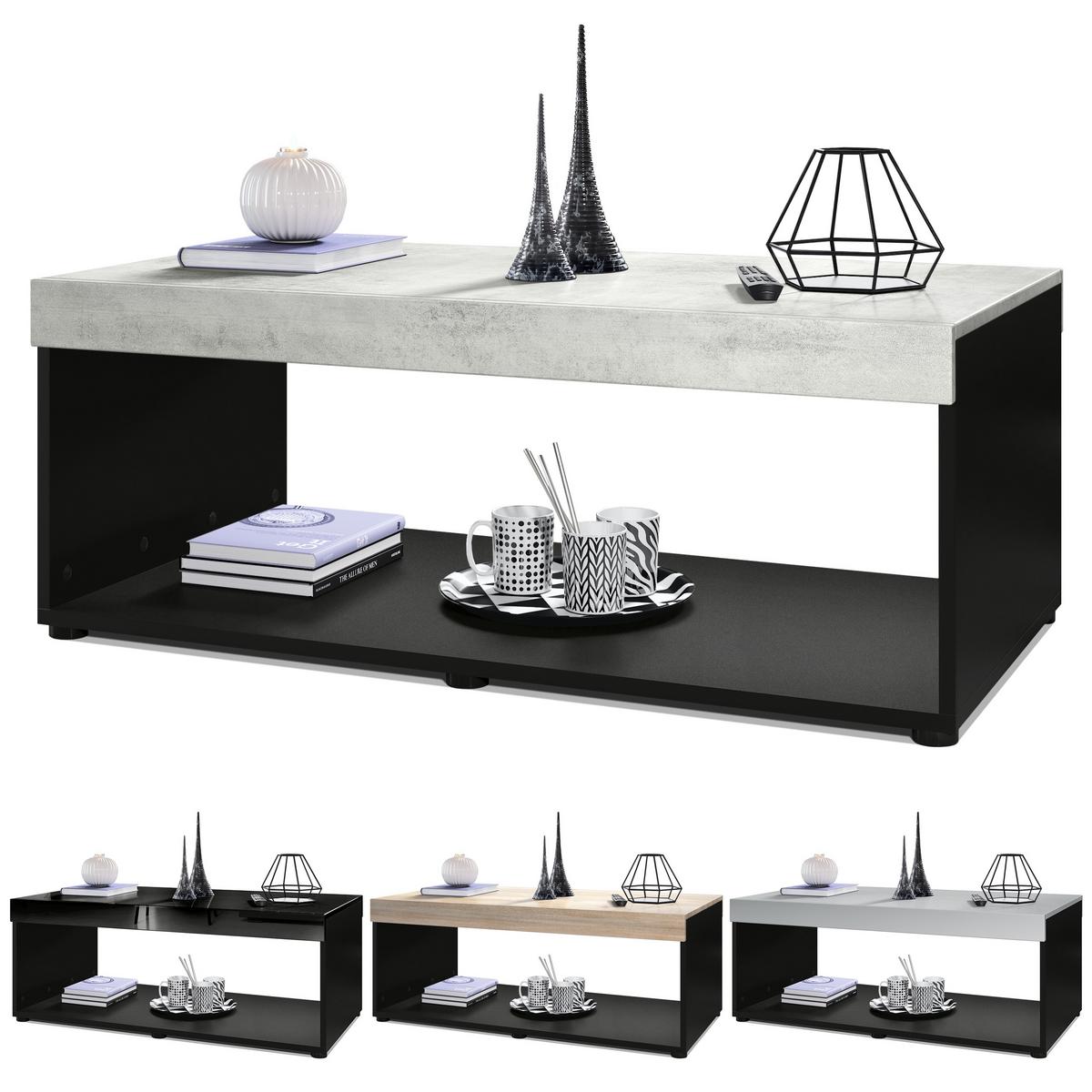 COUCHTISCH Pure Tischplatte und Blenden in Eiche Natur - Eichefarben, Holzwerkstoff (58/104/40.5cm) - Vladon