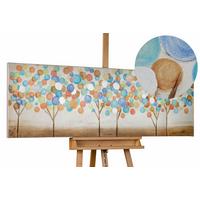 ÖLGEMÄLDE 150/50 cm - Multicolor/Weiß, Holz/Textil (150/50cm) - KUNSTLOFT