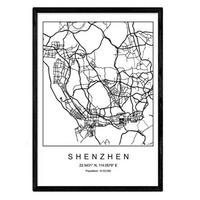 POSTER Shenzhen Nordischen Stil A3 Rahmenlos - Klar, Papier (29.7/5/42cm) - Nacnic