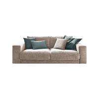 SOFA 2-SITZER MADELINE Taupe Cord - Taupe/Schwarz, Kunststoff/Textil (230/85/127cm) - KAWOLA
