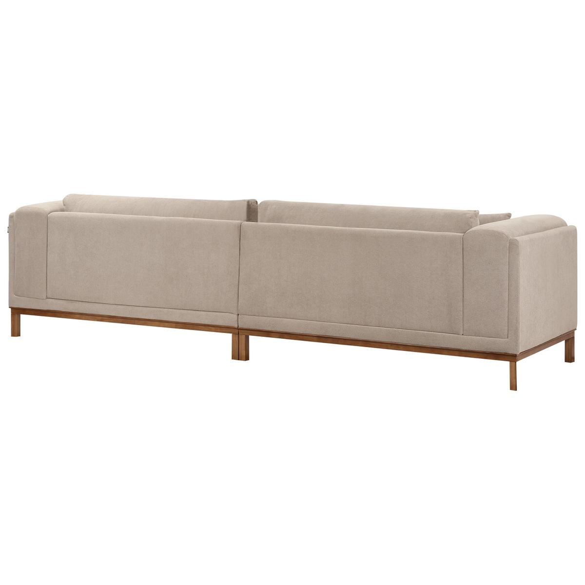 4-SITZER-SOFA Stoff Taupe Veng - Taupe/Beige, Textil (308/79/90cm) - Beliani