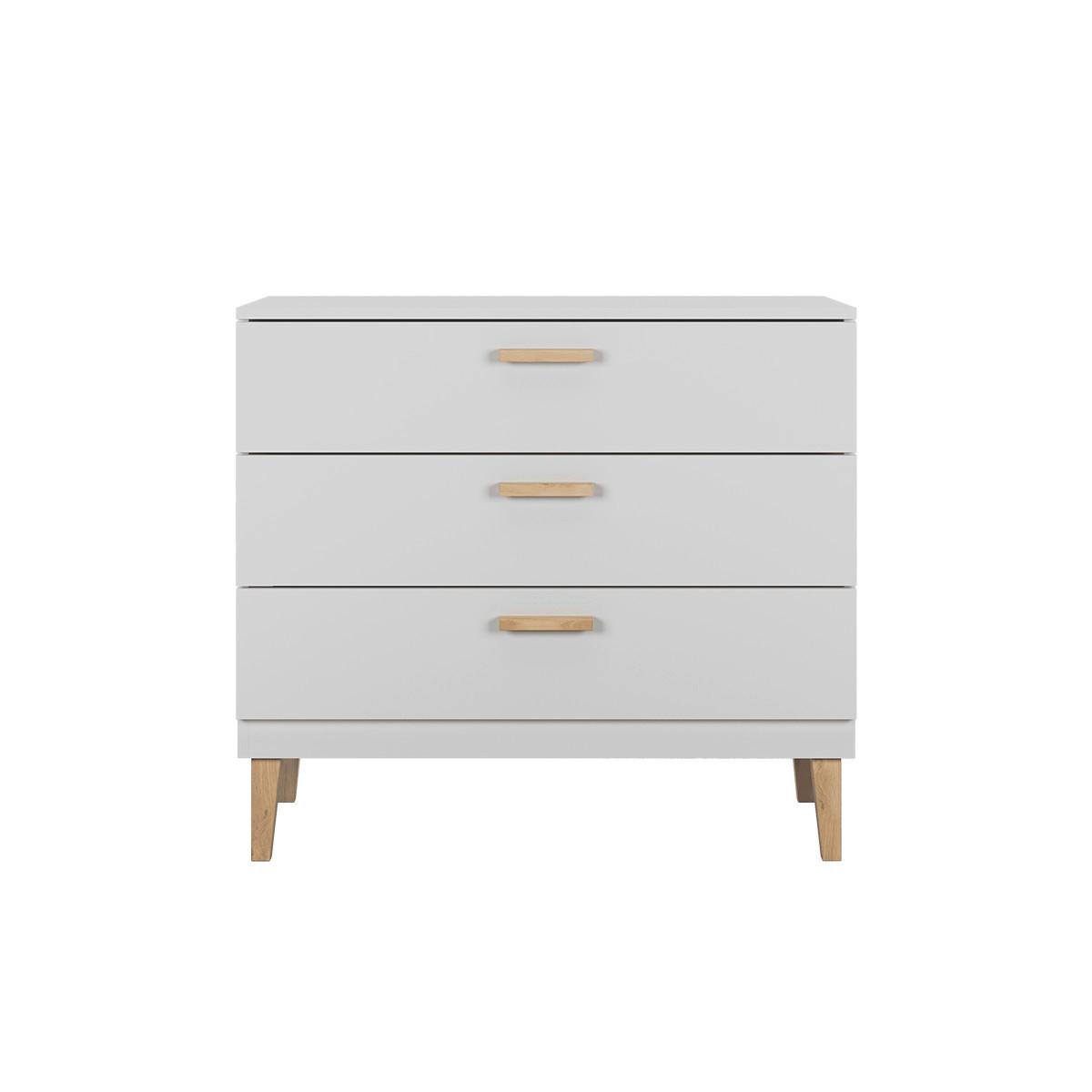 BABYZIMMER 3-teilig Kubi Weiß - Weiß, Holzwerkstoff (66/90/124cm) - Petits-meubles