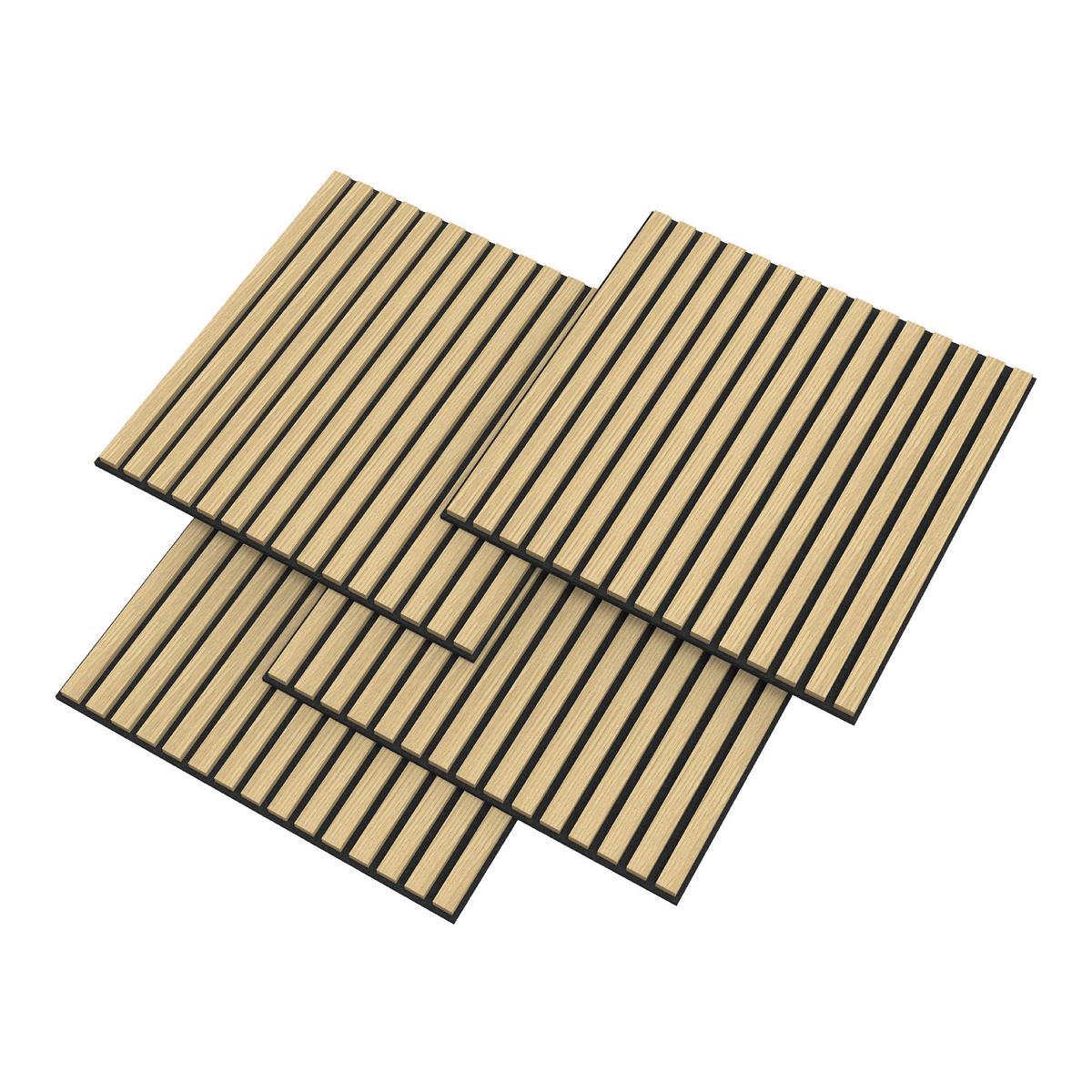 AKUSTIK WANDPANEEL-SET Vang 4-TLG. II - Eichefarben, Holzwerkstoff/Kunststoff (60/60/2.1cm) - NEU.HOLZ