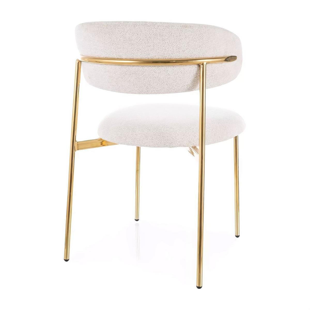 POLSTERSTUHL ELYSE GOLD - Beige, Textil (56/80/58cm) - Lookway