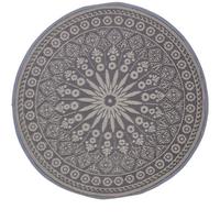 OUTDOORTEPPICH Mandala-Muster rund 170 cm - Schwarz, Kunststoff (170/170cm) - Homescapes