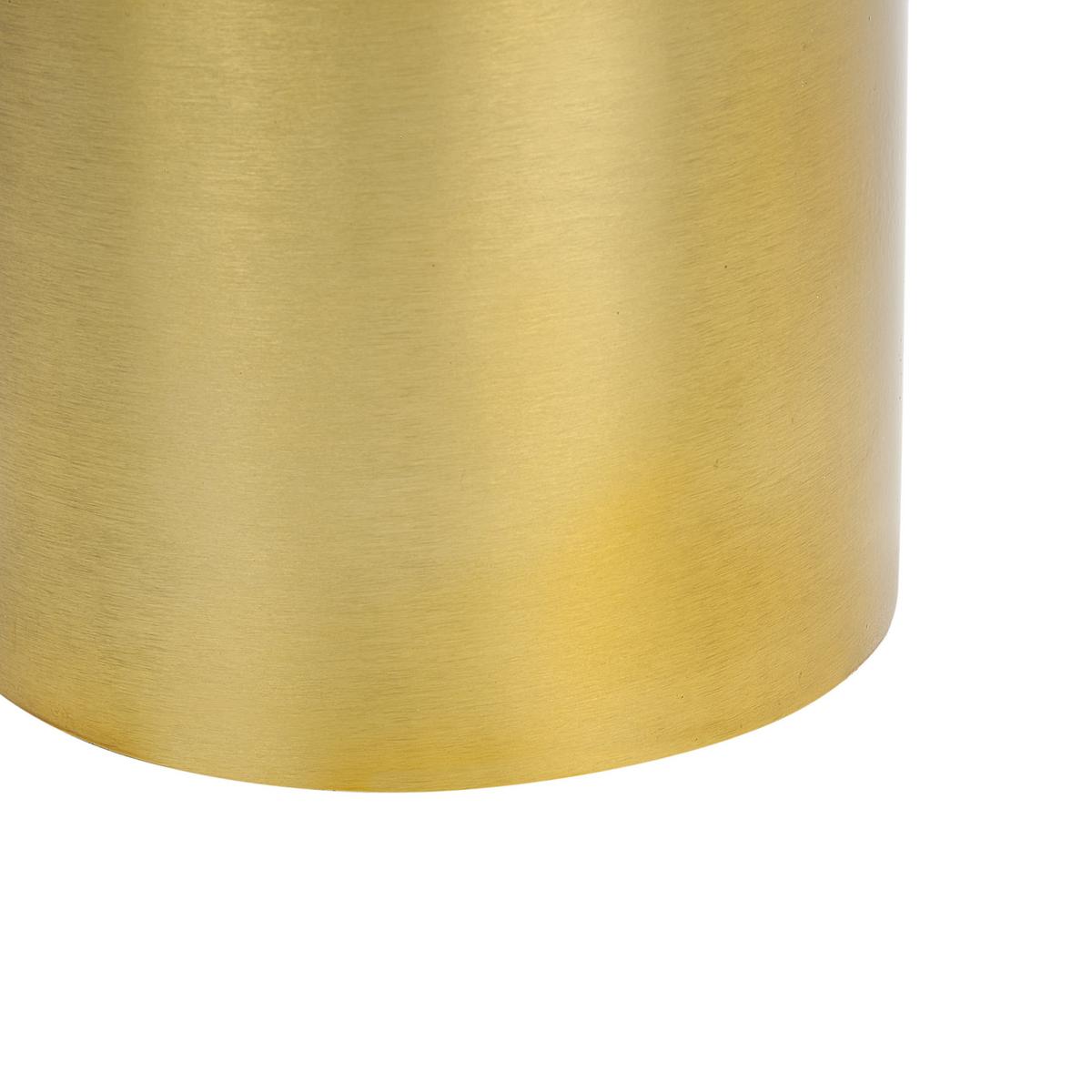 BEISTELLTISCH Metall/Marmor gold/weiß rund 40 cm Ariaga - Goldfarben/Weiß, Metall (40/40/47cm) - Beliani