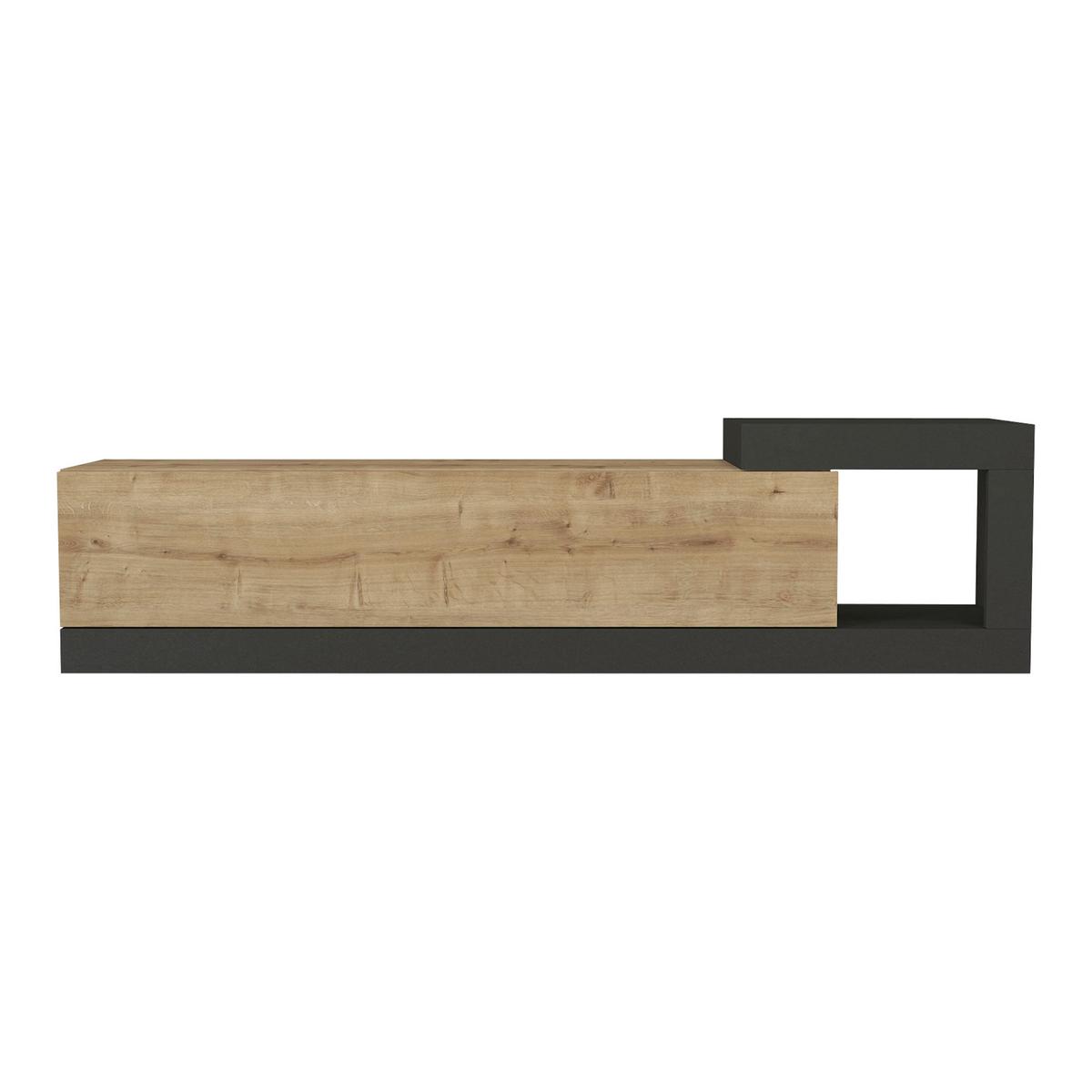 TV-ELEMENT Luhanka - Eichefarben, Holzwerkstoff (150/38.5/29.5cm) - [en.casa]