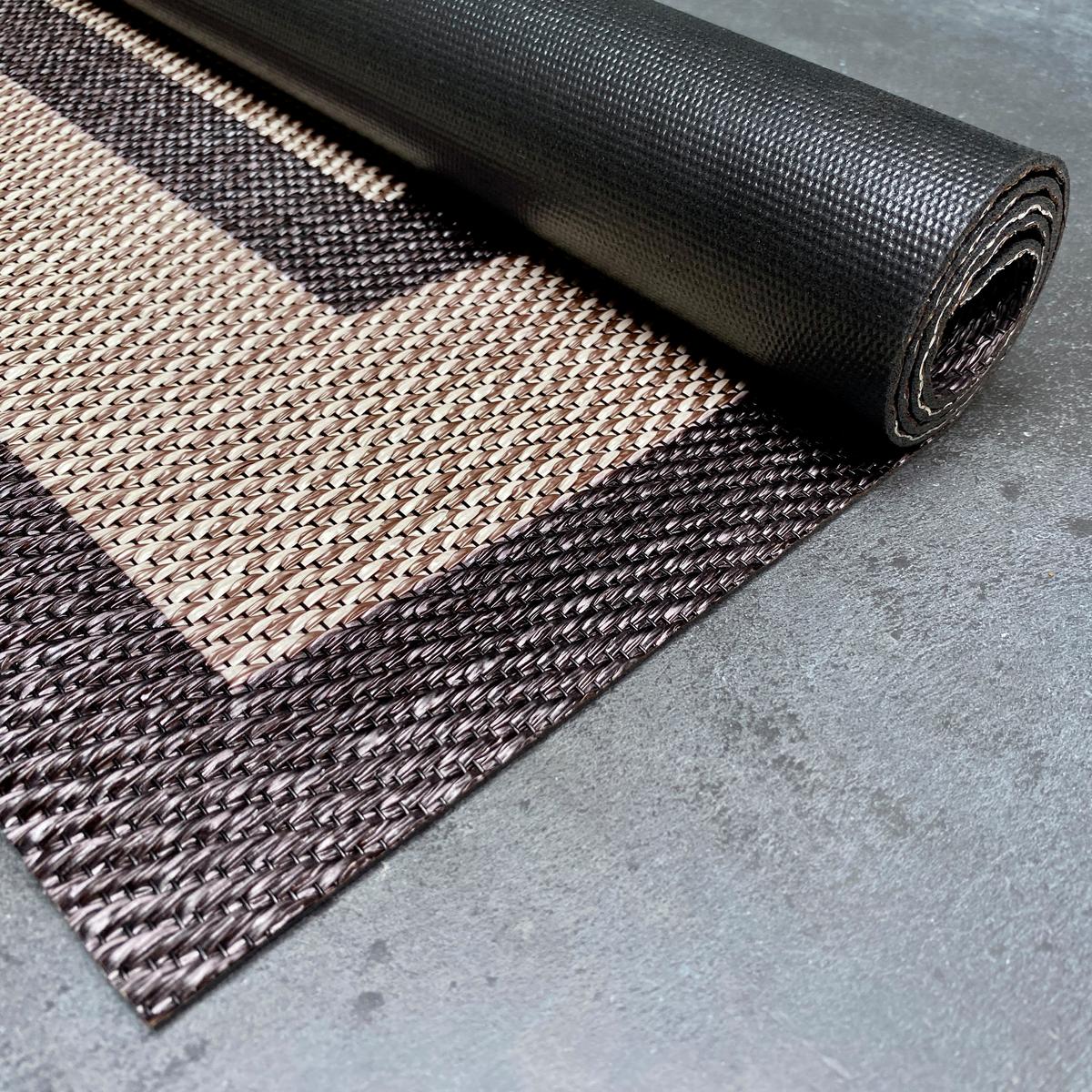 TEPPICH Premium en Vinyle Rechtecke Braun 160x230 cm - Schwarz, Kunststoff (160/230cm) - STORESDECO