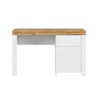 SCHREIBTISCH Hella Weiß und Holz - Weiß, Holzwerkstoff (56/130/82cm) - Petits-meubles