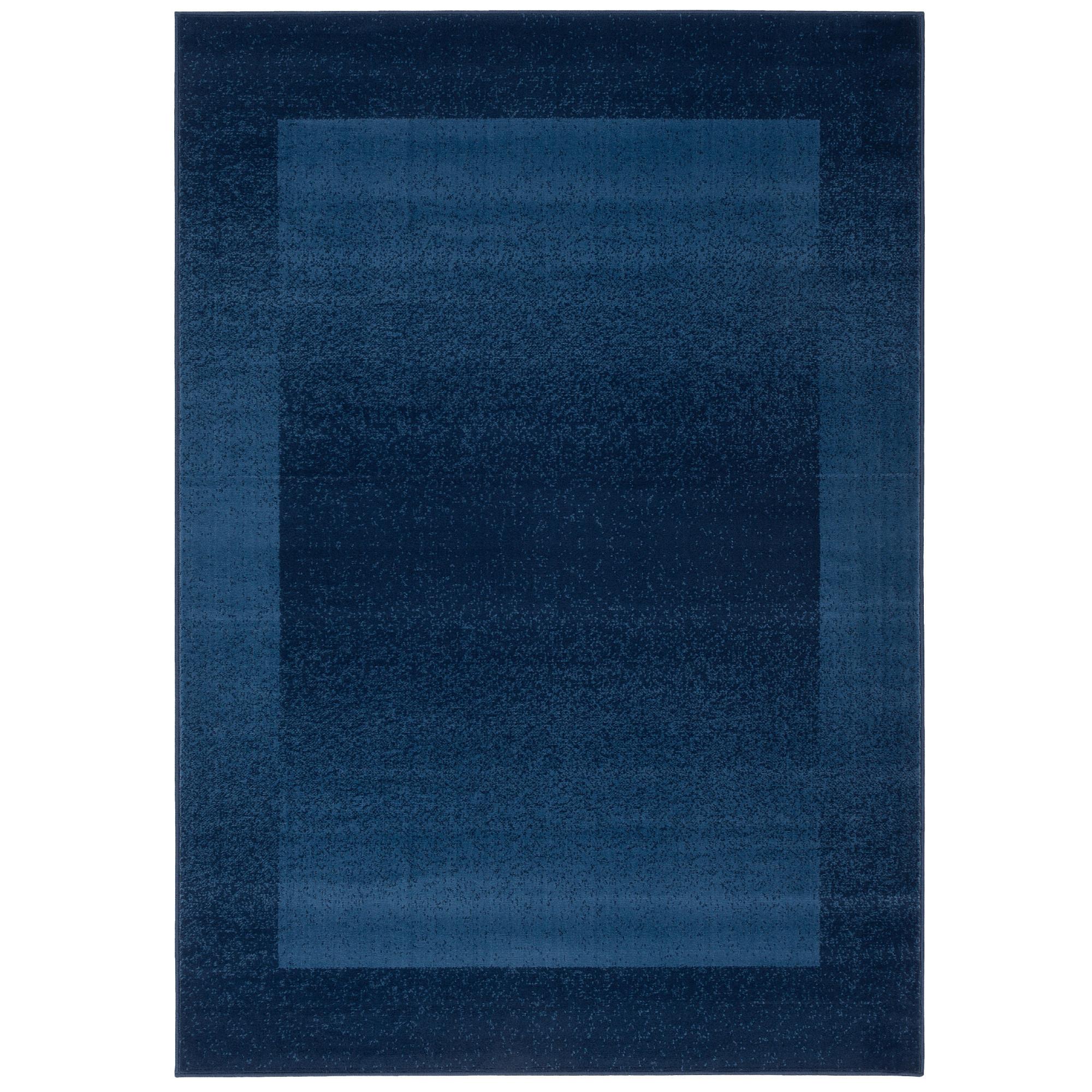 MODERN DESIGNER VELOURS TEPPICH SAMBA - Dunkelblau, Textil (80/150cm) - Pergamon