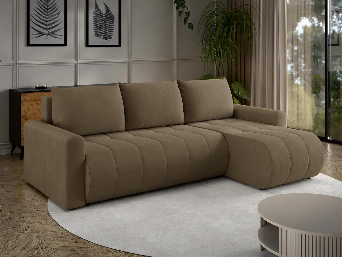 ECKSOFA Sprint - Schwarz/Braun, Holz/Kunststoff (230/149cm) - MIRJAN24