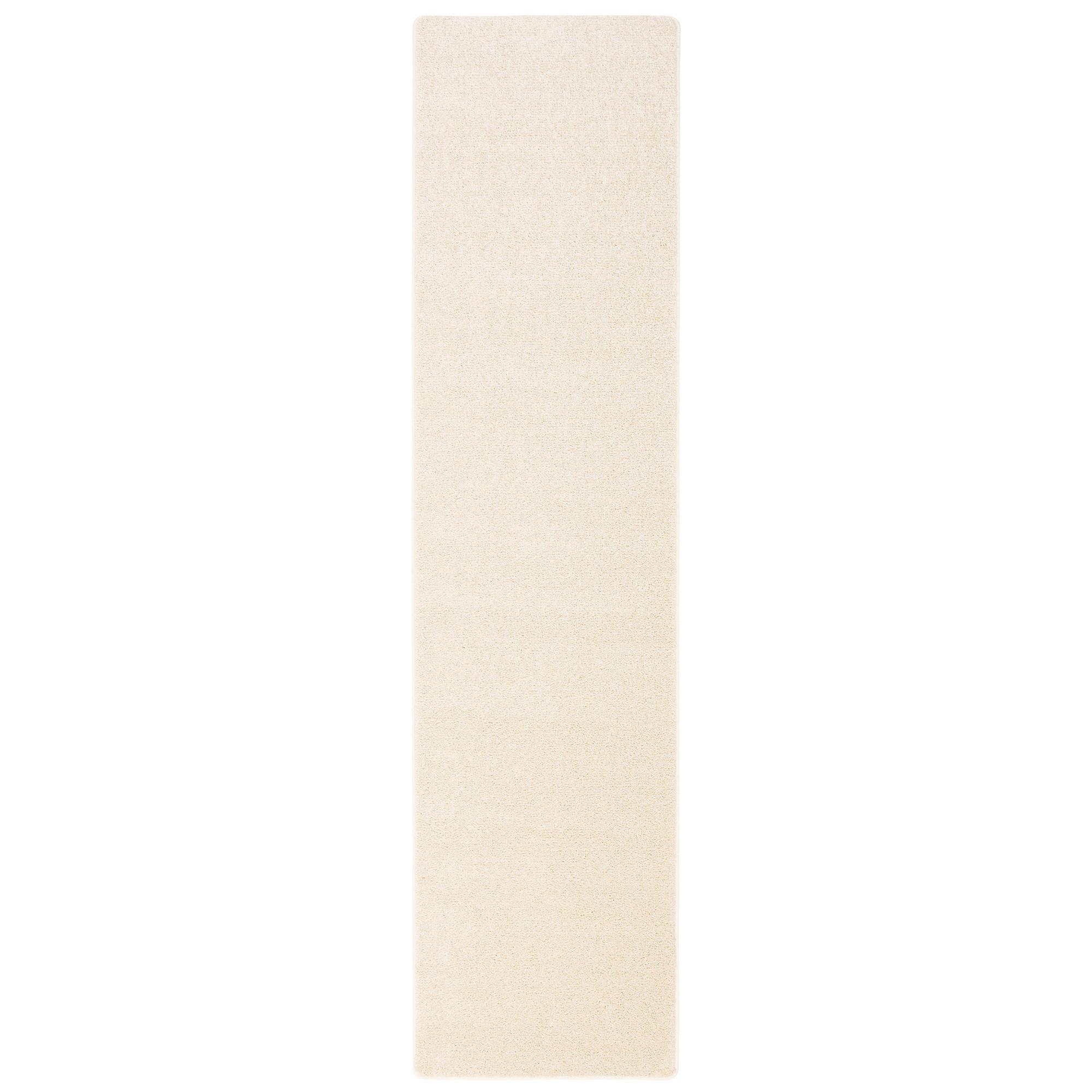 HOCHFLOR VELOURS TEPPICH LÄUFER MONA - Creme, Textil (80/200cm) - Snapstyle