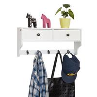 WANDGARDEROBE Weiß - Weiß, Holzwerkstoff (60/27/14cm) - SoBuy