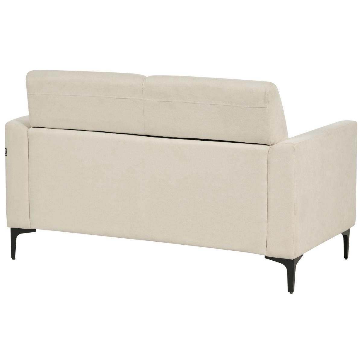 2-SITZER-SOFA beige Fenes - Beige/Schwarz, Textil (142/90/75cm) - Beliani