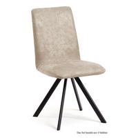 ESSZIMMERSTUHL drehbar (4er-Set) Denny 47x92x60 Schwarz/Natur - Schwarz/Naturfarben, Kunststoff (60/92/47cm) - 58aufmkessel