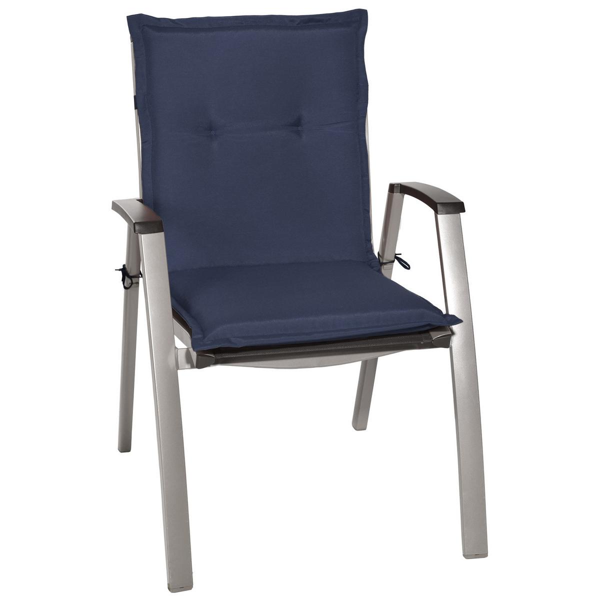 NIEDERLEHNERAUFLAGE Loft NL 100/50/6cm Dunkelblau 6tlg - Dunkelblau, Textil (50/6/100cm) - Beautissu 