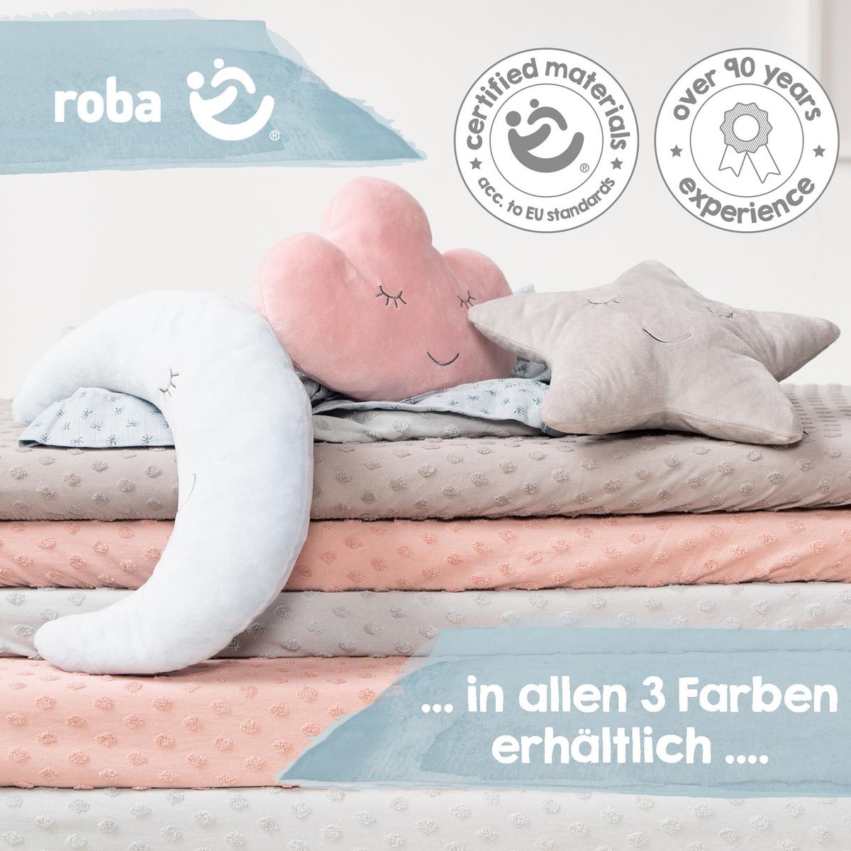 NACKENKISSEN Mond blau - Türkis, Textil (25/8cm) - Roba