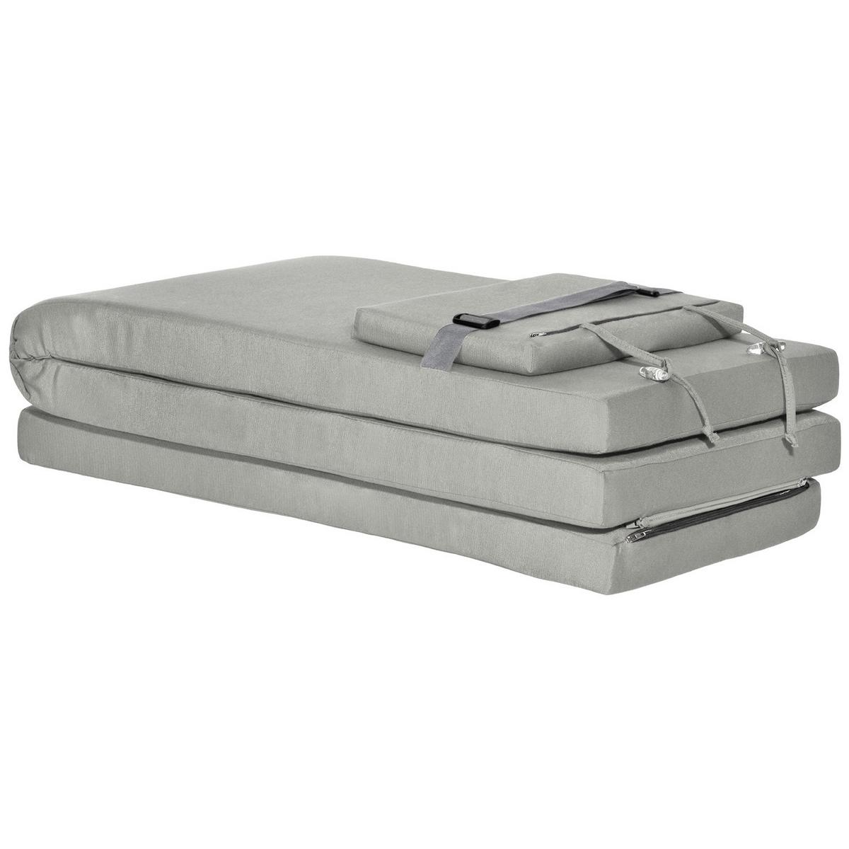 DECKCHAIRAUFLAGE Loftlux DC 175/45/5 cm Hellgrau - Hellgrau, Textil (45/5/175cm) - Beautissu 