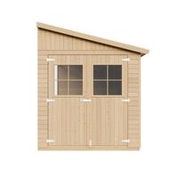 HOLZ-GARTENHAUS (ohne Seitenwand) - H244x211x416 cm/8 m2 - M340 - Beige, Holz (216/243/395cm) - Timbela
