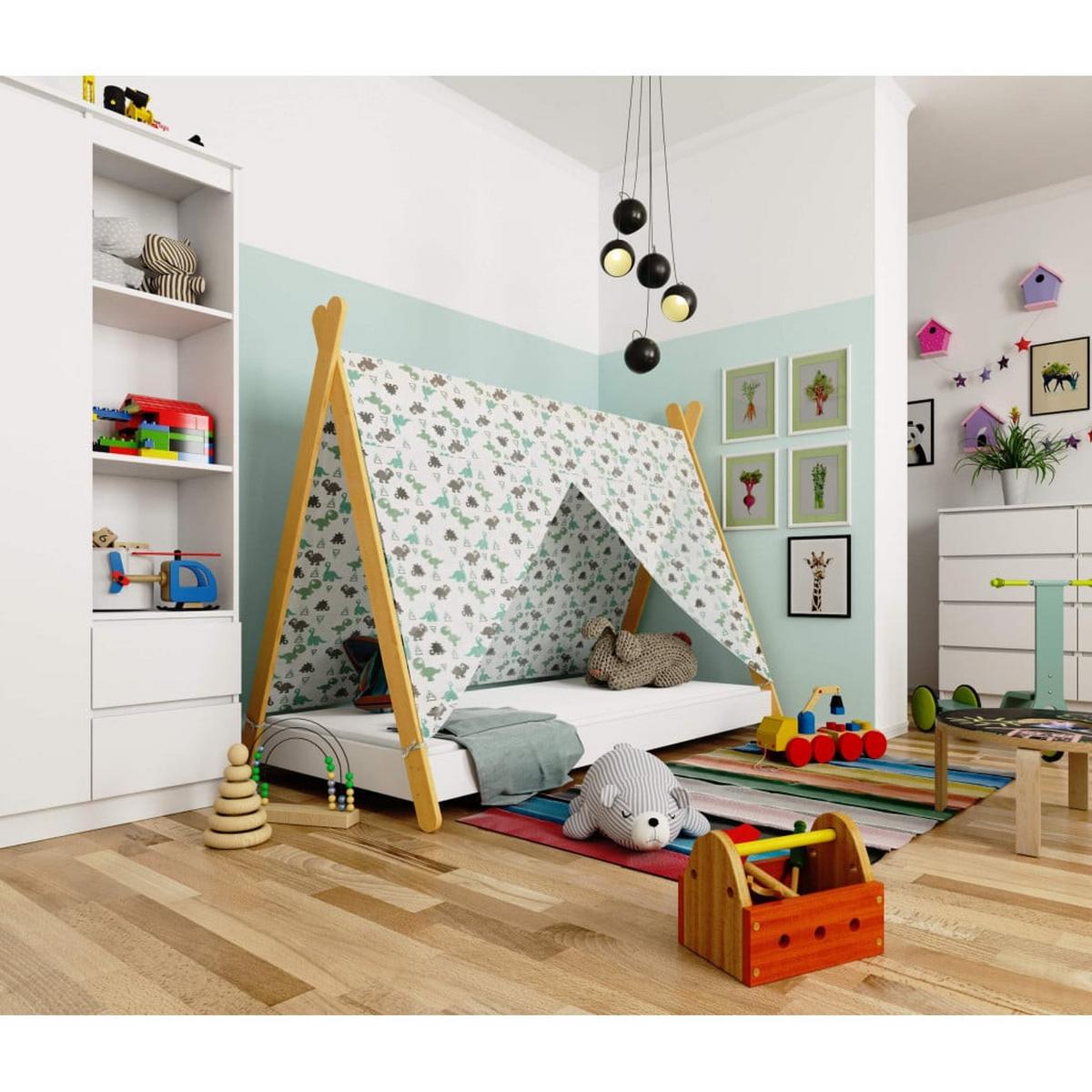 KINDERBETT Weiß 155/85/187 - Weiß, Holzwerkstoff (80/180cm) - RAUMHIRSCH FURNITURE