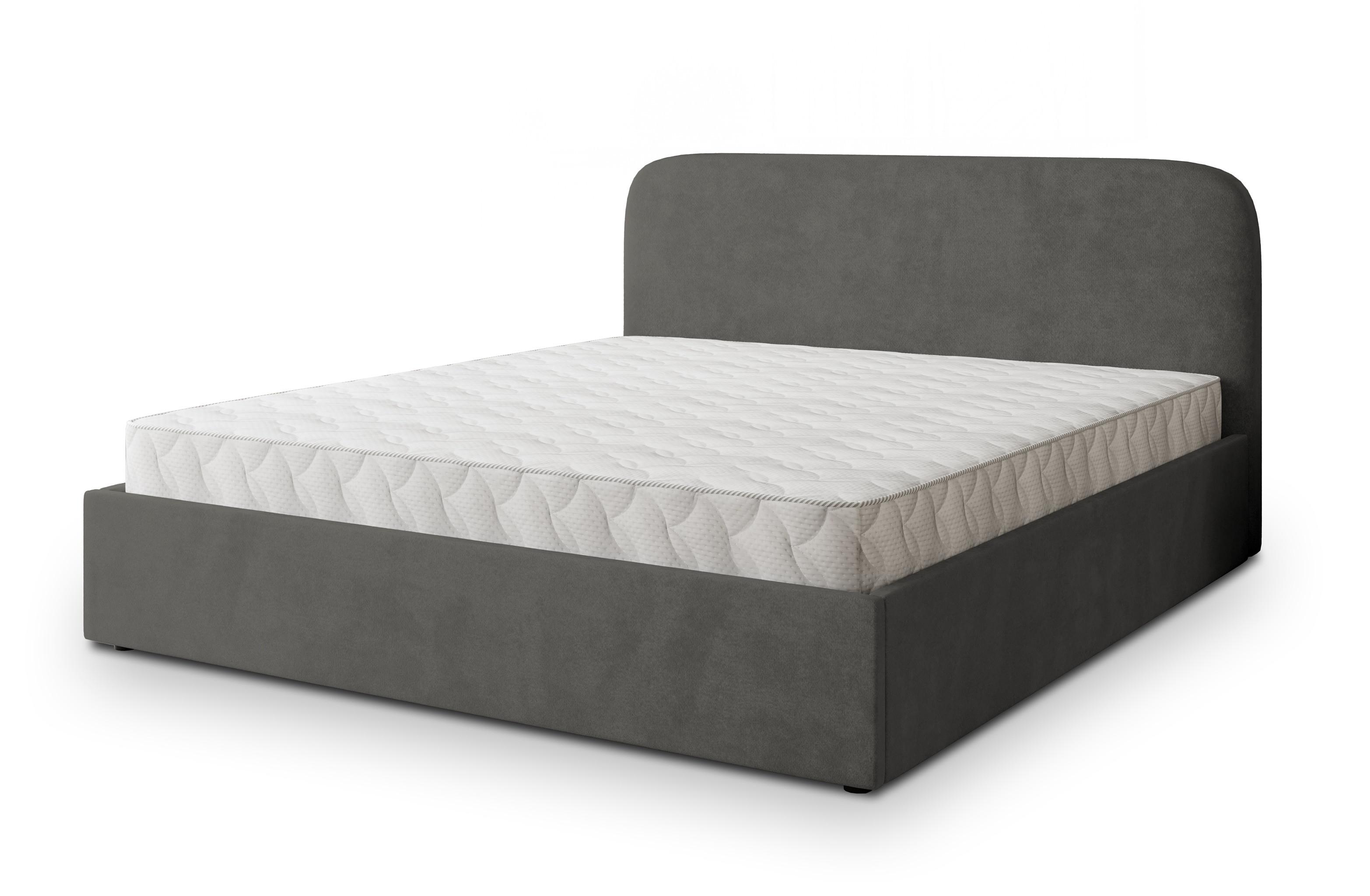 POLSTERBETT RENIVE K 120x200 cm mit Bettkästen - Grau - Grau, Holz/Textil - MASSENO