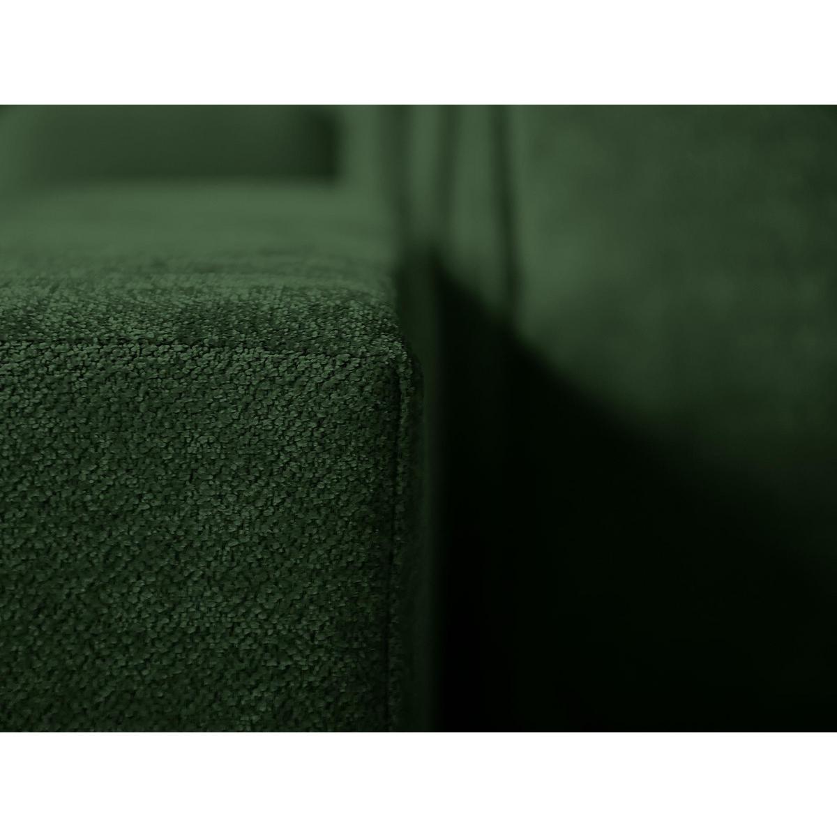 ECKSOFA Parma ohne Schlaffunktion dunkelgrün links - Dunkelgrün/Schwarz, Textil (314/224cm) - Beautysofa