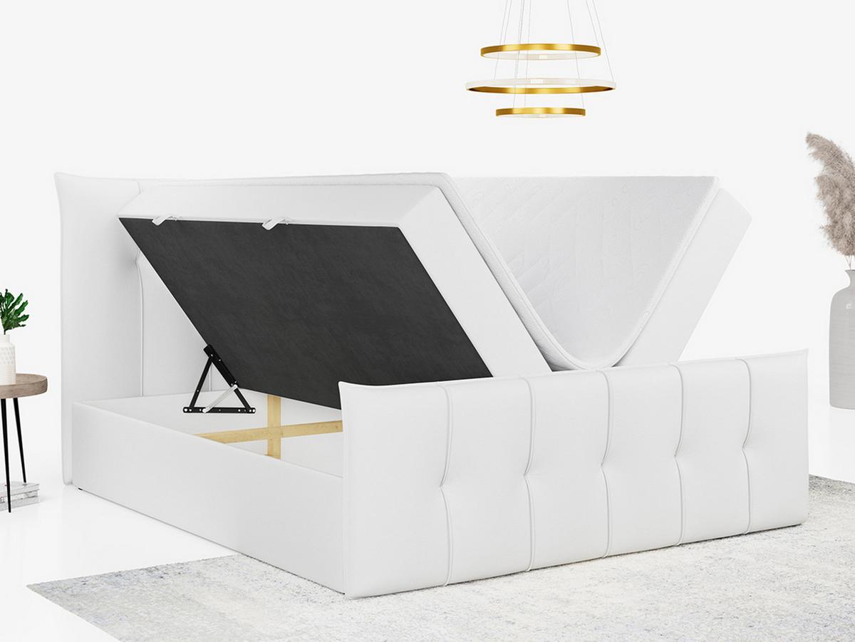 BOXBETT PREMIUM 11 140/200 Weiß Kunstleder - H3 - Weiß, Holz/Textil (140/200cm) - MKS