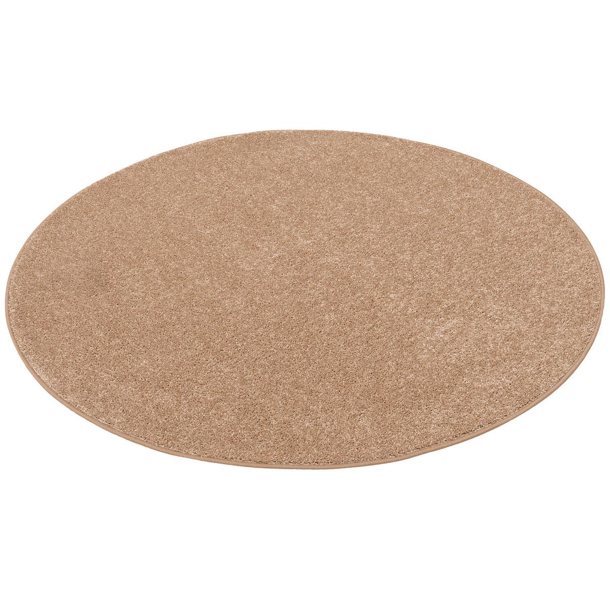 HOCHFLOR VELOURS TEPPICH COTTAGE RUND - Naturfarben, Textil (160/160cm) - Snapstyle