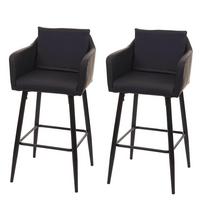 BARHOCKER Schwarz 2er-Set - Schwarz, Textil (54/105/53cm) - MCW