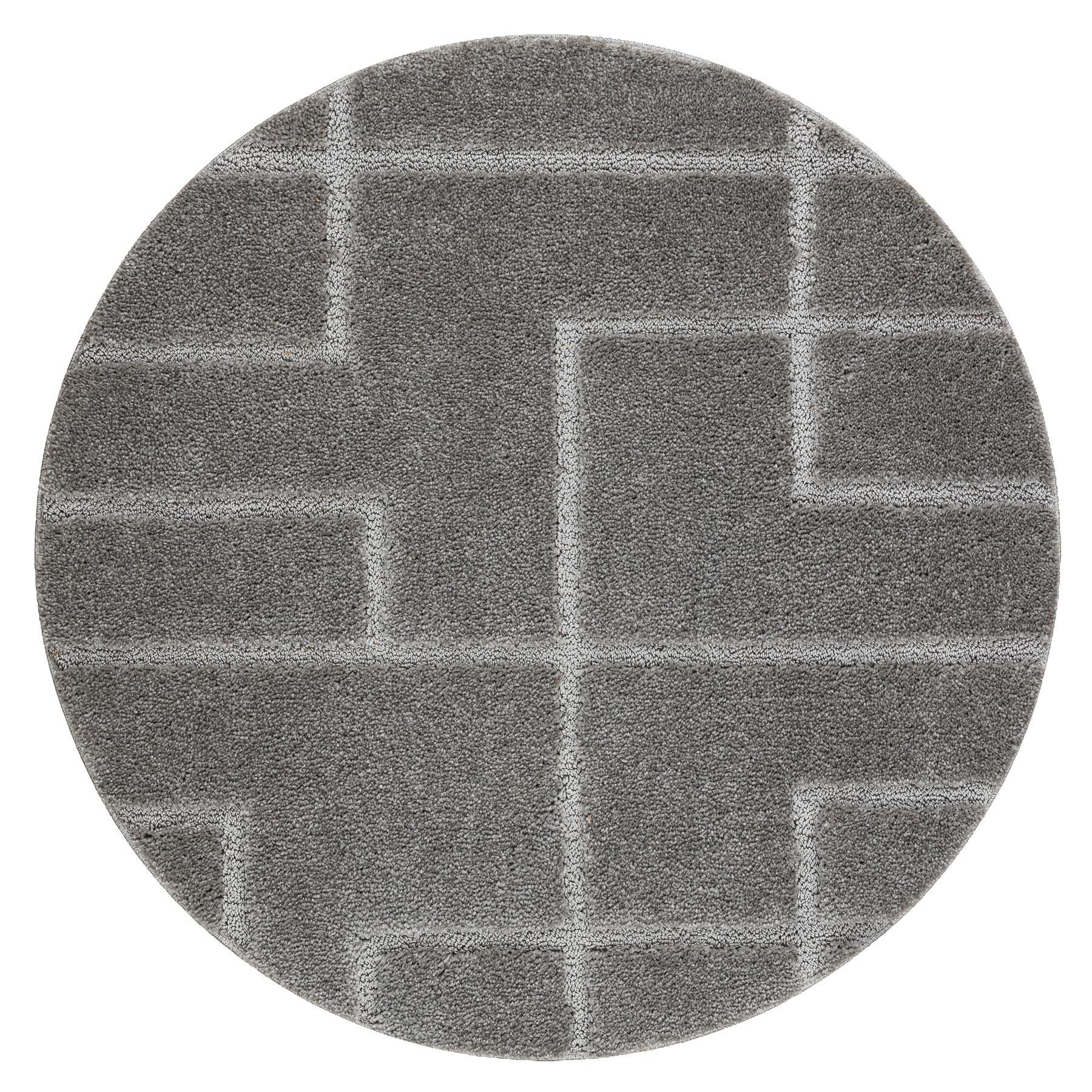 TEPPICH Dywaniki łazienkowe 100 cm - Grau, Textil (100/100cm) - rugsX