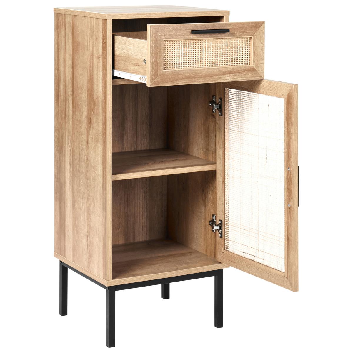 BADEZIMMERSCHRANK 40 cm Hellbraun Rosell - Naturfarben/Braun, Holzwerkstoff (40/92/36cm) - Beliani