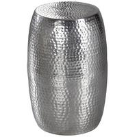 BEISTELLTISCH Aluminium Orientalisch ENNS, Silber 30x30x49 cm - Silberfarben, Metall (30/30/49cm) - KADIMA DESIGN
