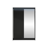SCHWEBETÜRENSCHRANK Lino I mit RGB LED Beleuchtung - Schwarz, Holzwerkstoff/Metall (120/200/58cm) - MIRJAN24