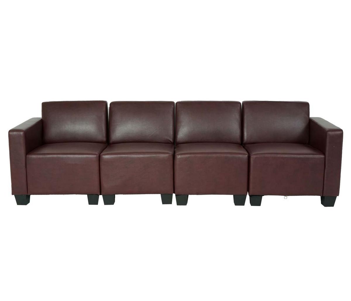 4-SITZER SOFA Rotbraun - Rotbraun, Textil (250/76/72cm) - MCW