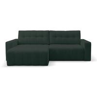 ECKSOFA Maillo Dunkelgrün Cord - Dunkelgrün/Schwarz, Kunststoff/Textil (245/143cm) - Selsey