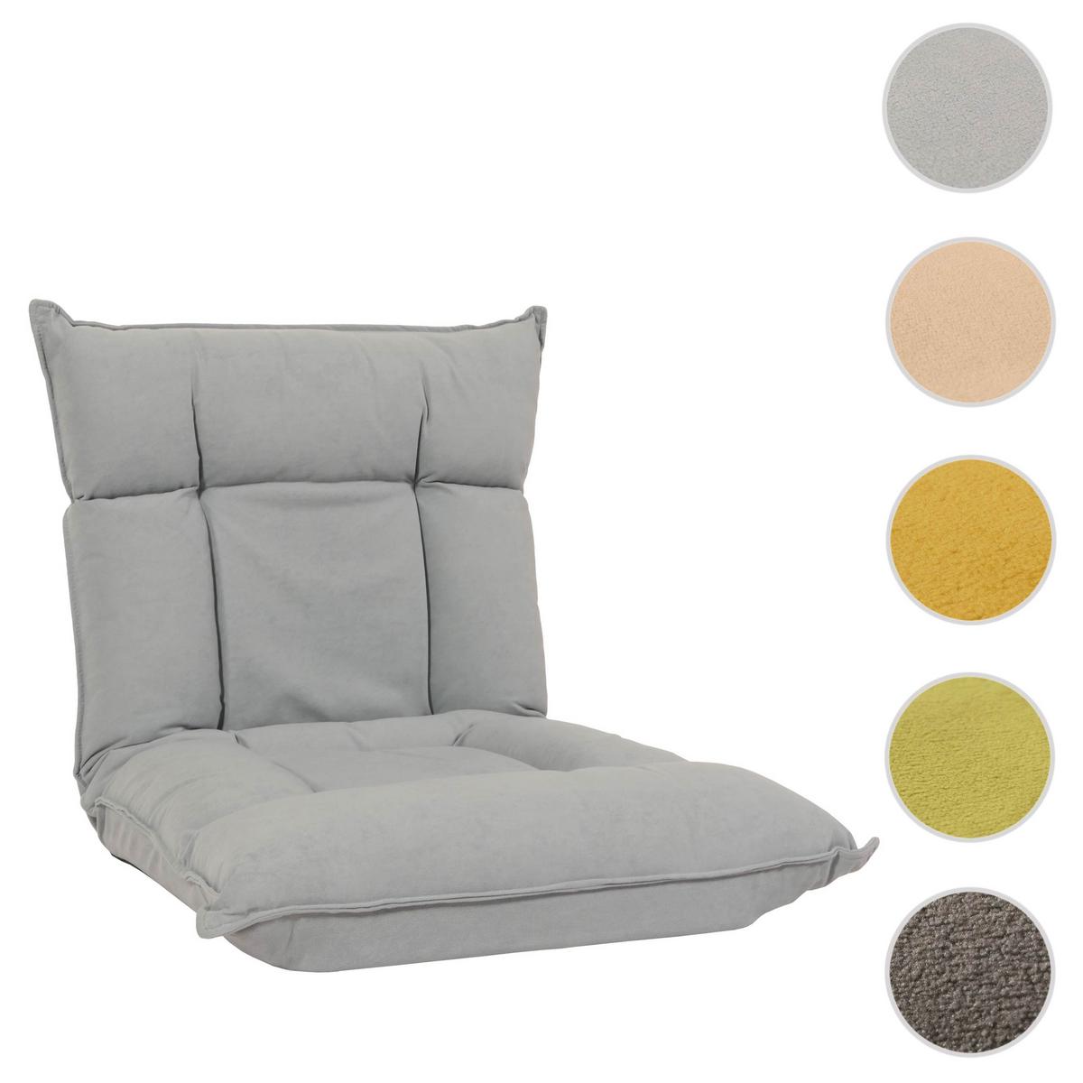 BODENSESSEL Hellgrau - Hellgrau, Textil (110/14/57cm) - MCW