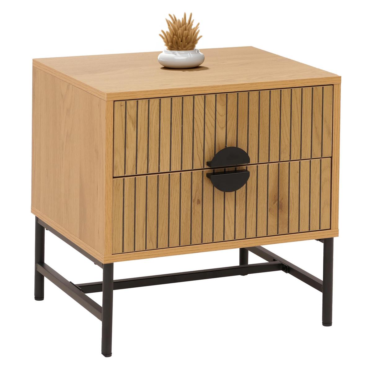 NACHTTISCH rechteckig Beige - Beige, Holz (48/50/39cm) - MCW