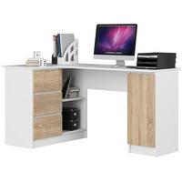SCHREIBTISCH Weiß, Eiche Sonoma 77/155/85 - Weiß, Holzwerkstoff (135/60/77cm) - RAUMHIRSCH FURNITURE