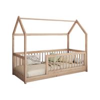 HAUSBETT Greta 90 - Naturfarben, Holz (90/200cm) - MIRJAN24