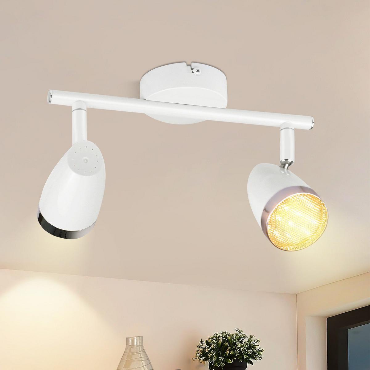LED-DECKENSTRAHLER Li 2-flammig 25/15.5/5.6cm - Weiß, Metall (25/15.5/5.6cm) - Nettlife