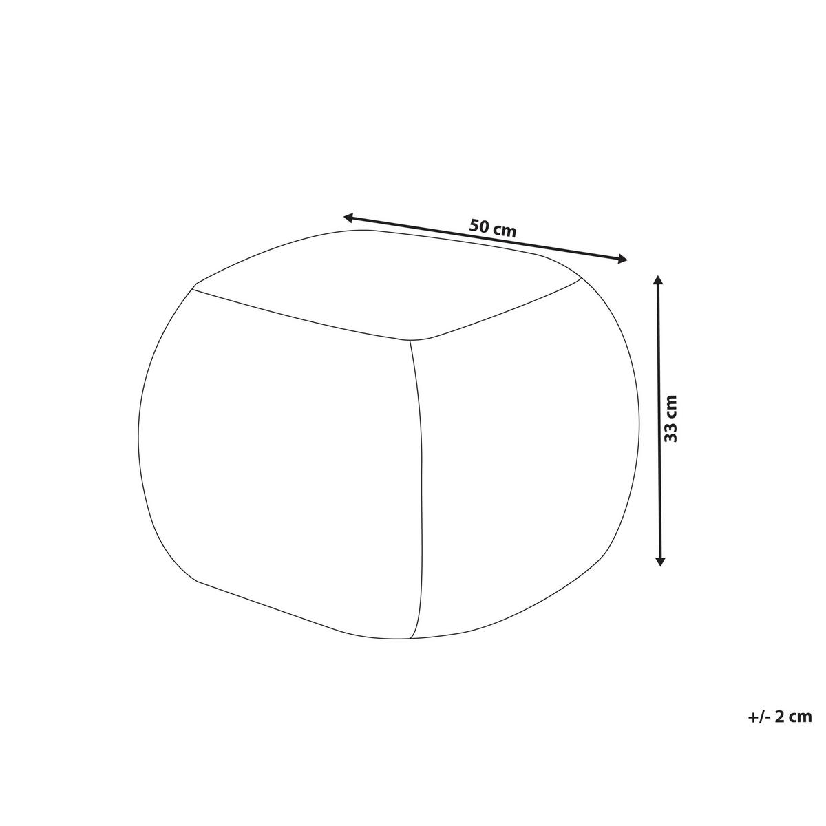 POUF Cremeweiß Barron - Weiß, Textil (50/33/50cm) - Beliani