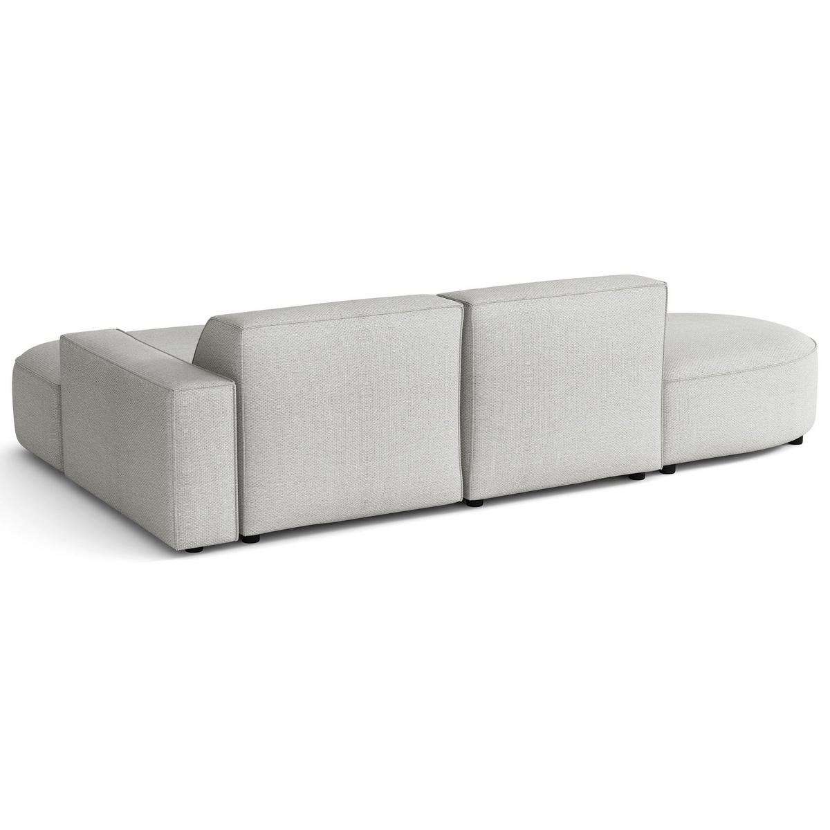 ECKSOFA Sallmo L-Form, 3-Sitzer, rechts 276 cm - Hellgrau/Schwarz, Kunststoff/Textil (276/166cm) - Selsey