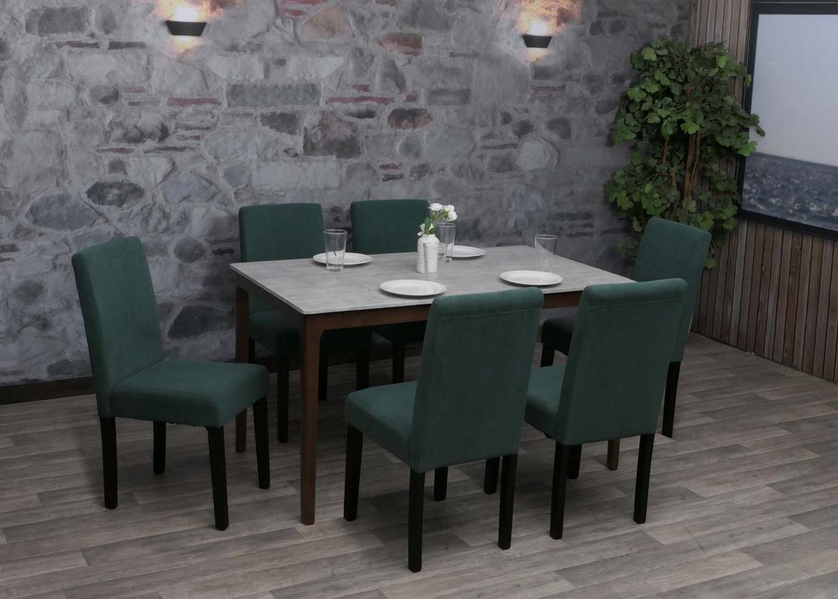 ESSZIMMERSTUHL Grün 6er-Set - Grün, Textil (42/90/50cm) - MCW