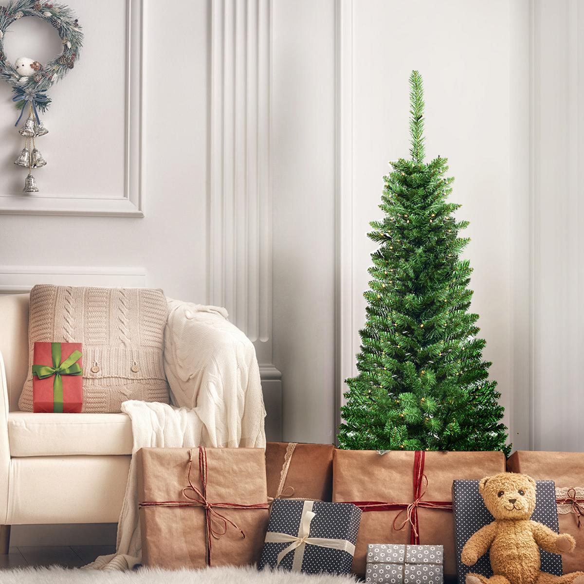 WEIHNACHTSBAUM Grün - Grün, Kunststoff (135cm) - COSTWAY
