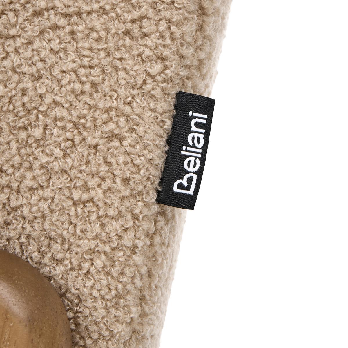 SESSEL Bouclé Beige Sennels - Beige/Braun, Textil (71/76/78cm) - Beliani