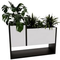 BLUMENKASTEN - Weiß, Holzwerkstoff (22.6/45/64.5cm) - RAUMHIRSCH FURNITURE