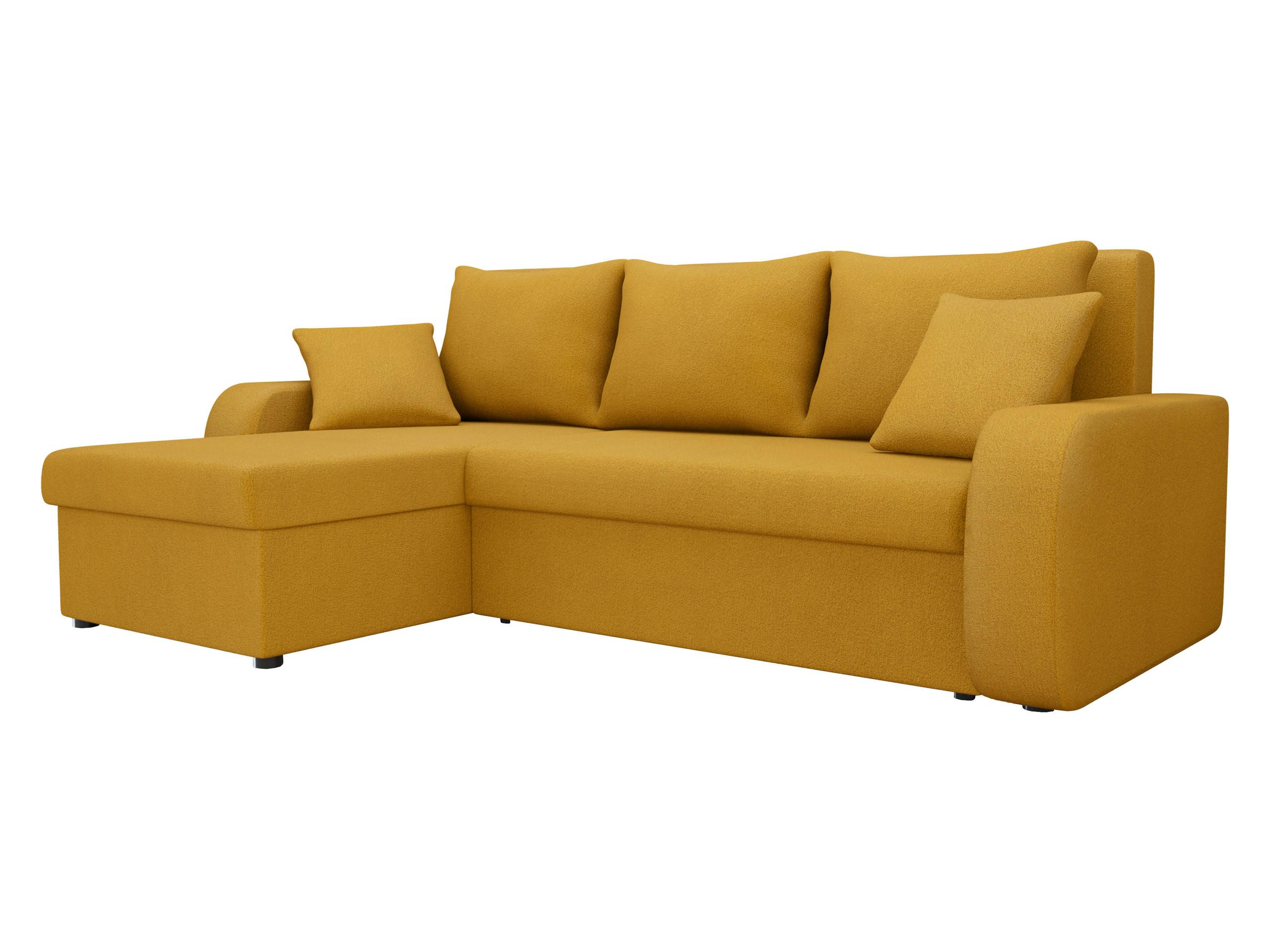 ECKSOFA Kris Lux - Schwarz/Orange, Holz/Kunststoff (238/147cm) - MIRJAN24