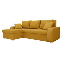 ECKSOFA Kris Lux - Schwarz/Orange, Holz/Kunststoff (238/147cm) - MIRJAN24