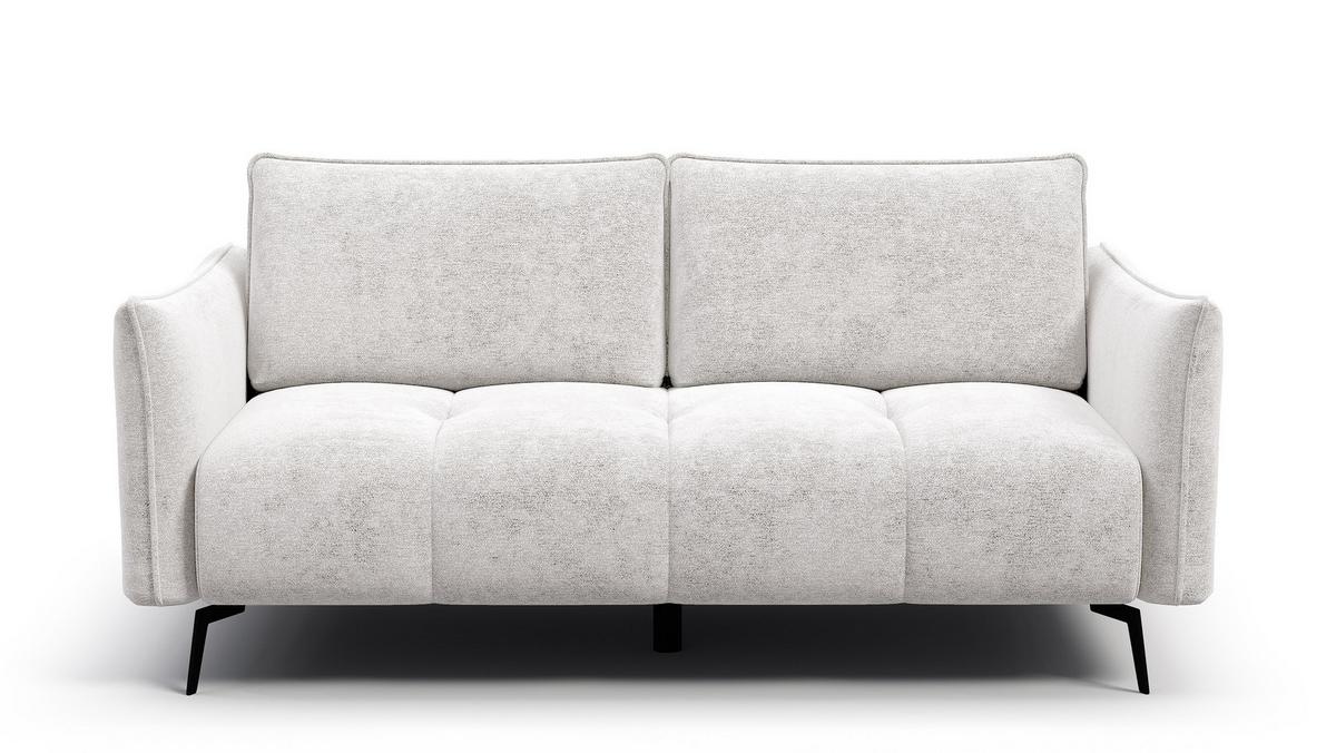 SOFA AERA 2,5-Sitzer, ecru - Ecru/Schwarz, Holz/Textil (187/89/96cm) - Wozimo