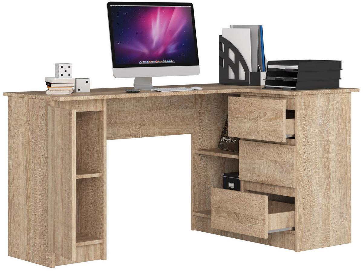 SCHREIBTISCH Eiche Sonoma 77/155/85 - Sonoma Eiche, Holzwerkstoff (80/92/77cm) - RAUMHIRSCH FURNITURE